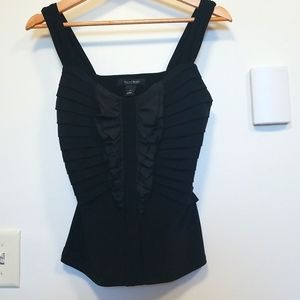 Gorgeous WHBM formal tank top with ruffle front, soft sz S EUC